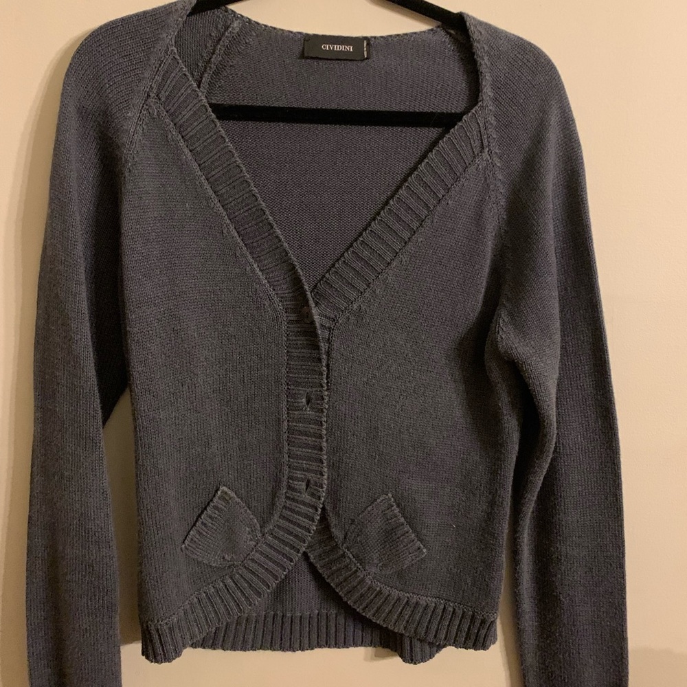 Italian Cividini Silk Cardigan- 46
